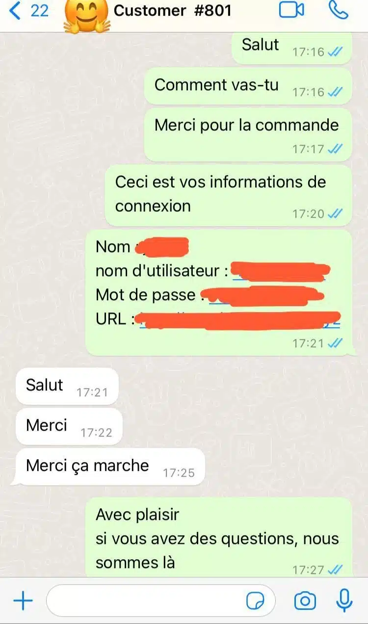 Avis client Infinity IPTV 4